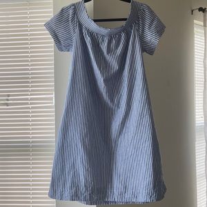 Off the shoulder striped J Crew dress